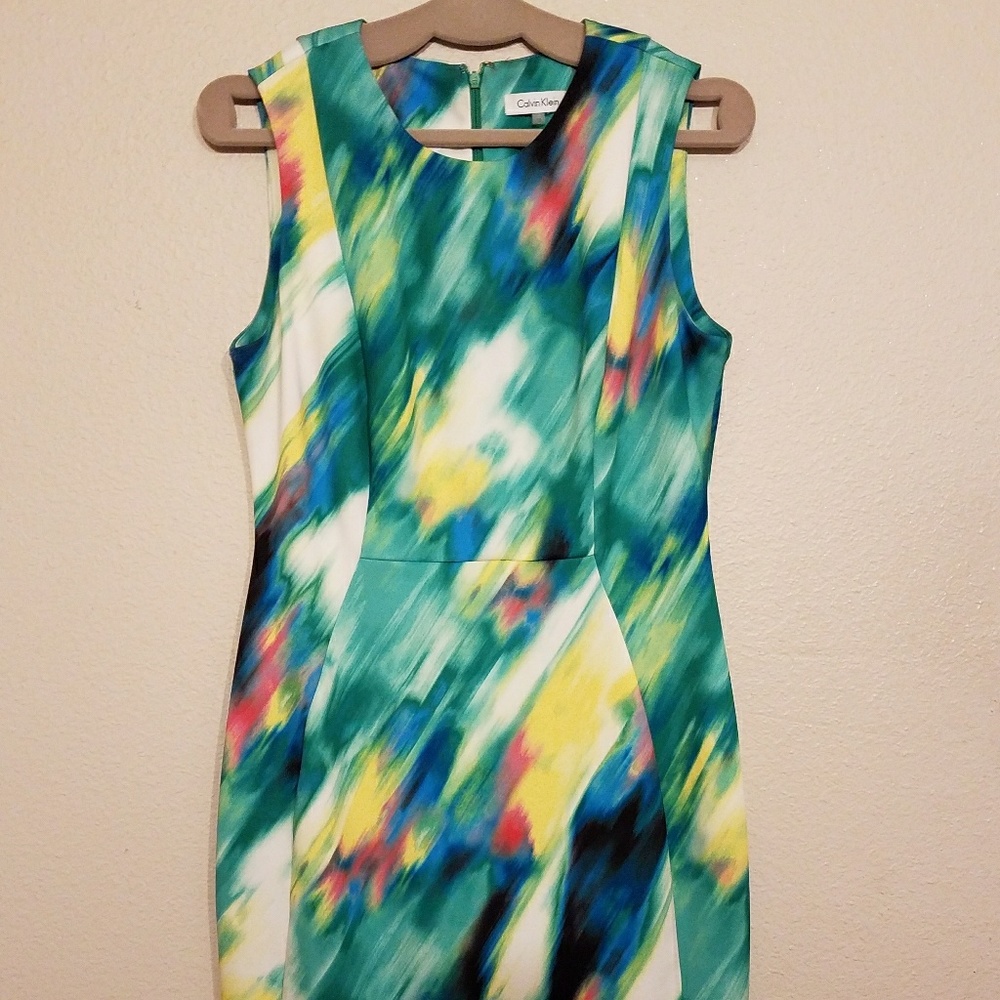 Calvin Klein Dress. Multi colored